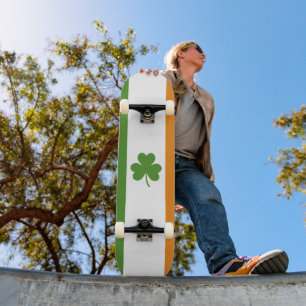 St Patrick's Day Ierse vlag met Shamrock klaver Skateboard