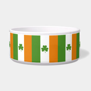 St Patrick's Day Ierse vlag met Shamrock klaver Voerbakje