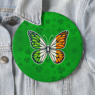 St. Patrick's Day Ierse vlinder Ronde Button 6,0 Cm