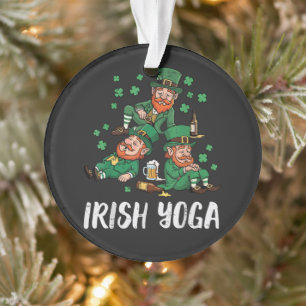 St. Patrick's Day Ierse Yoga Kabouter Saint Paddys Ornament