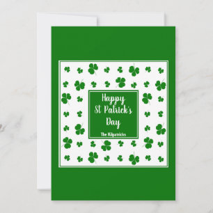 St Patrick's Day Ierse zegeningen Shamrock patroon Feestdagenkaart