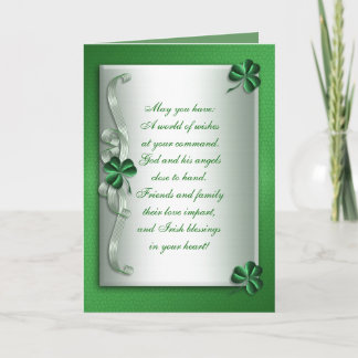 St Patrick's Day Ierse zegeningskaart Kaart