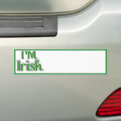 St. Patrick's Day - Ik ben Iers Bumpersticker (Op auto)