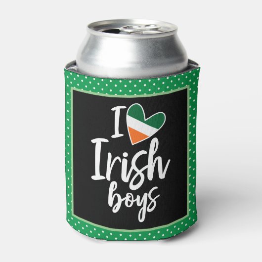St. Patrick's Day Ik hou van Irish Boy Blikjeskoeler (Blikje Voorkant)