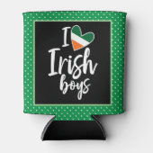 St. Patrick's Day Ik hou van Irish Boy Blikjeskoeler (Voorkant)