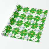 St. Patrick's Day Inpakpapier Klaver (Uitgerold)