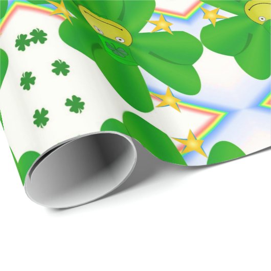 St. Patrick's Day Inpakpapier Klaver (Rol Hoek)
