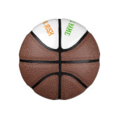 St Patrick's Day Ireland Flag Shamrock Custom Name Basketbal (Rechts)