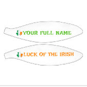 St Patrick's Day Ireland Flag Shamrock Custom Name Basketbal (Panelen)