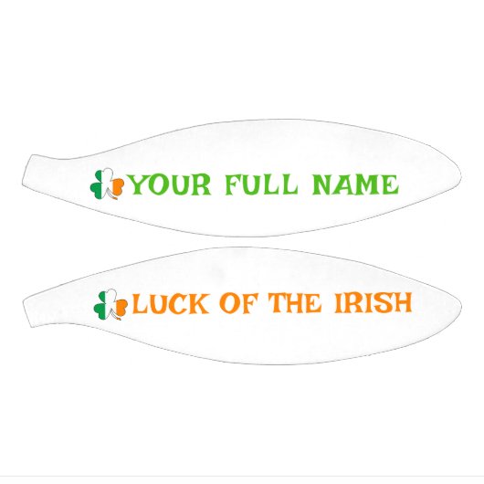 St Patrick's Day Ireland Flag Shamrock Custom Name Basketbal (Panelen)