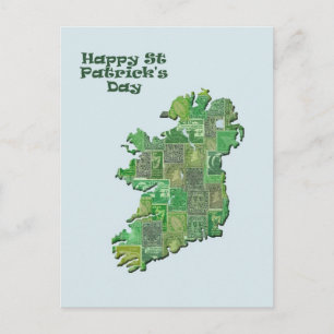 St Patrick's Day Ireland op postzegelkaart Briefkaart