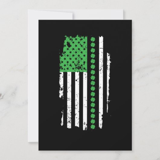 St. Patrick's Day Irish American Flag Kaart (Voorkant)