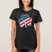 St Patrick's Day Irish American Flag Shamrock 1 T-shirt (Voorkant)