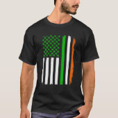 St. Patrick's Day Irish American Flag Shamrock Man T-shirt (Voorkant)