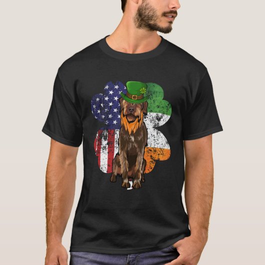 St Patricks Day Irish American Wirehaired Pointing T-shirt (Voorkant)