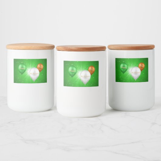 St. Patrick's Day Irish Balloons - Container Label Voedselcontainer Etiket (Flessen)