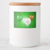 St. Patrick's Day Irish Balloons - Container Label Voedselcontainer Etiket (Voorkant)