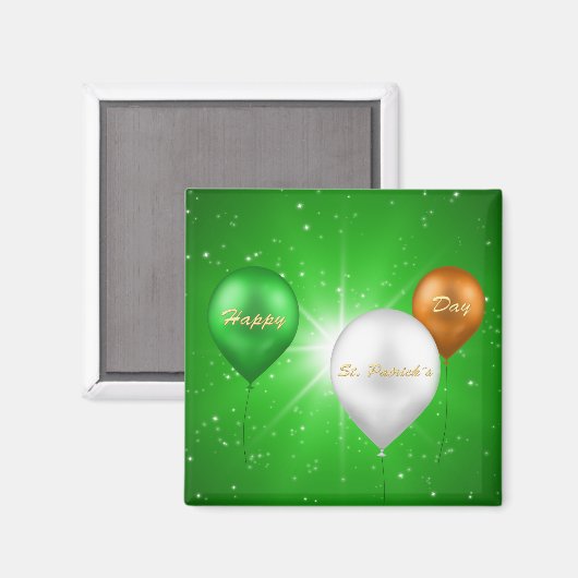 St. Patrick's Day Irish Balloons - Magnet Magneet (Voorkant / Achterkant)