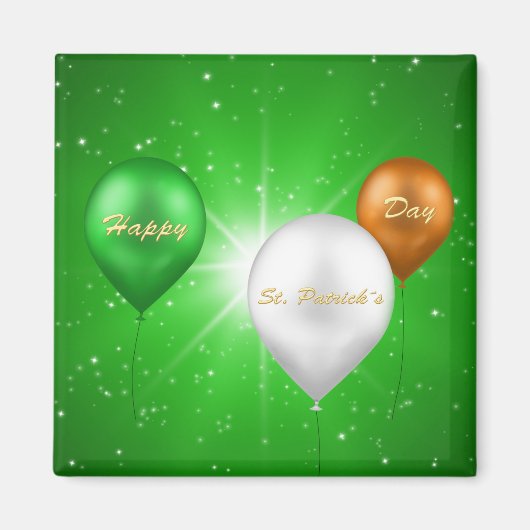 St. Patrick's Day Irish Balloons - Magnet Magneet (Voorkant)