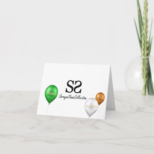 St. Patrick's Day Irish Balloons - Wenskaart Kaart (Achterkant)