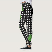 St Patricks Day Irish Black White Polka Dot Leggings (Links)