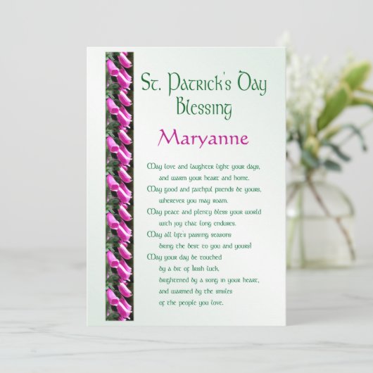 St. Patrick's Day Irish Blessing for Friend Feestdagenkaart (Staand voorkant)