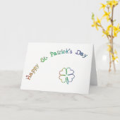 St. Patrick's Day Irish Blessing Poem-Rainbow Kaart (Gele Bloem)