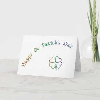 St. Patrick's Day Irish Blessing Poem-Rainbow Kaart