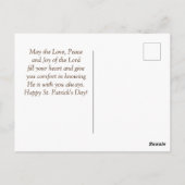 St Patrick's Day Irish Blessing Shamrocks Hearts Briefkaart (Achterkant)