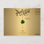 St. Patrick's Day Irish Briefkaart w Shamrocks (Achterkant)