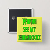 St. Patrick's Day Irish Buttonnen Vierkante Button 5,1 Cm (Voorkant /achterkant)