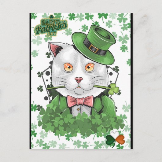 St. Patrick's Day Irish Cat Briefkaart (Voorkant)