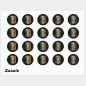 St Patricks Day Irish Celtic Cross Ronde Sticker (Vel)