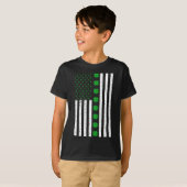 St Patricks Day Irish Clover American Flag T-shirt (Voorkant volledig)