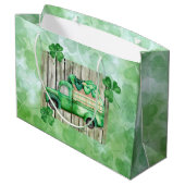 St. Patrick's Day Irish Clovers  Truck Groot Cadeauzakje (Achterkant Gekanteld)