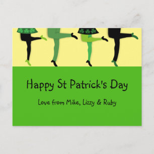 St Patrick's Day Irish Dancers' Legs Briefkaart