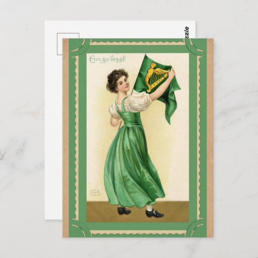 St Patricks Day Irish Erin Go Bragh Briefkaart (Voorkant / Achterkant)