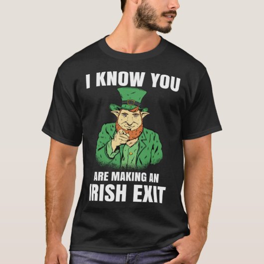 St Patricks Day Irish Exit St Patricks T-shirt (Voorkant)