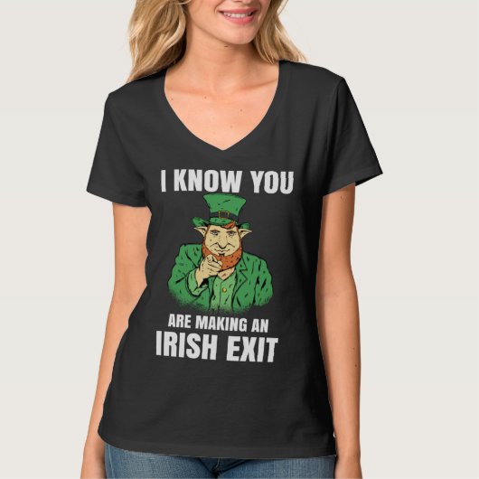 St Patricks Day Irish Exit St Patricks T-shirt (Voorkant)