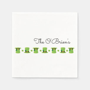St Patricks Day Irish Family Name Paper Napkin Servet