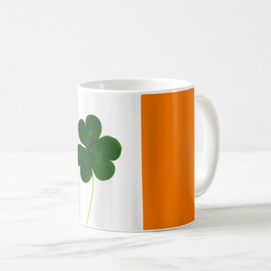 St. Patrick's Day Irish Flag Shamrock Ierland Koffiemok (Voorkant rechts)