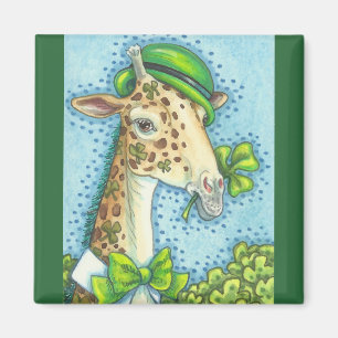 ST. PATRICK'S DAY IRISH GIRAFFE MAGNET Square Magneet