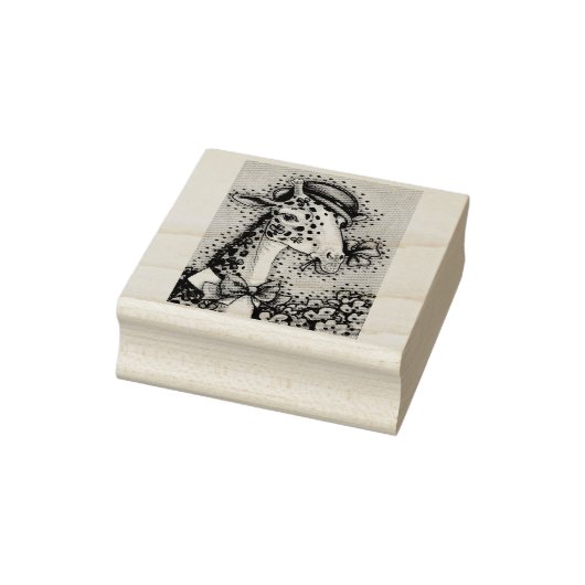 ST. PATRICK'S DAY IRISH GIRAFFE RUBBER STAMP 	RUBBERSTEMPEL (Stempel)
