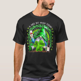 St. Patricks Day Irish Gnome Drink Wine Shamrock R T-shirt