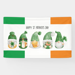 St. Patrick's Day Irish Gnomes Banner