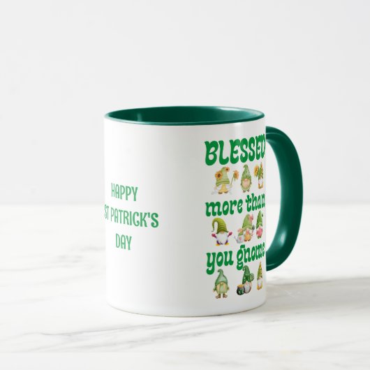 St Patrick's Day Irish Gnomes Mok (Voorkant rechts)