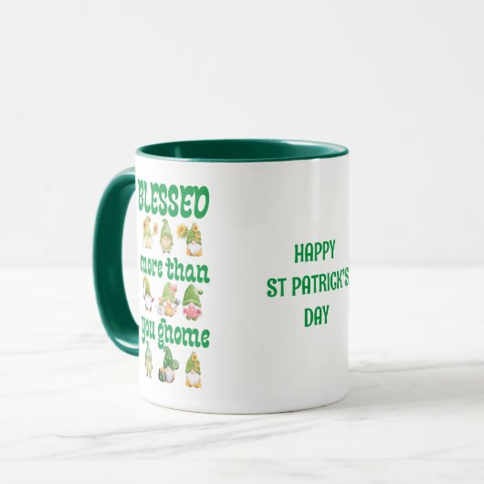 St Patrick's Day Irish Gnomes Mok (Voorkant links)