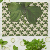 St Patrick's Day Irish Green Shamrock Pattern Theedoek (Gevouwen)