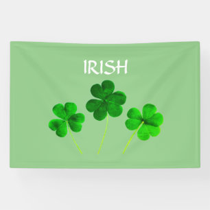 St Patrick's Day Irish Green Shamrock verlaat 2025 Spandoek
