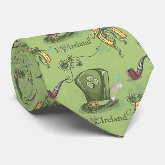 St. Patrick's Day Irish Green Stropdas (Opgerold)